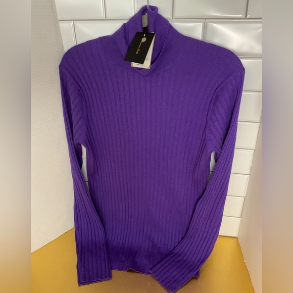 NWT Massimo Dutti Long Sleeve Purple Sweater Sz. XL - Picture 1 of 6